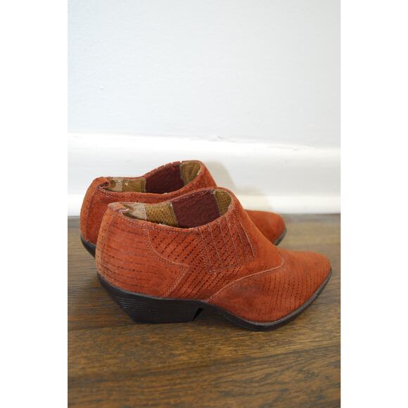 Vintage Zodiac Dazey Brown Suede Cowgirl Boot Sz 6.5 - Picture 7 of 7